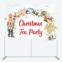 Lofaris Soldier Cake Christmas Tea Party Pillow Case Backdrop