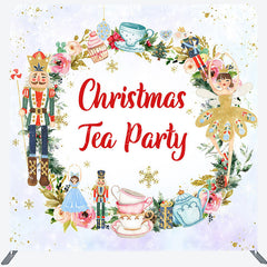 Lofaris Soldier Cake Christmas Tea Party Pillow Case Backdrop