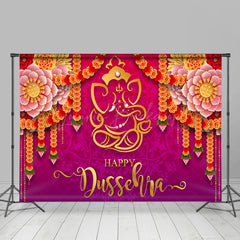 Lofaris Sparkle Yellow Lantern Ganesha Lotus Diwali Backdrop