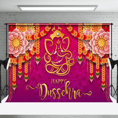 Lofaris Sparkle Yellow Lantern Ganesha Lotus Diwali Backdrop