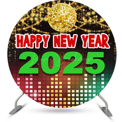 Lofaris Sparkling Disco Ball 2025 New Year Round Backdrop