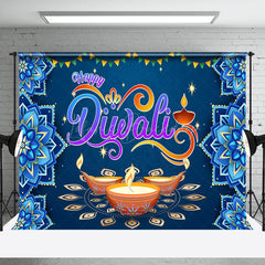 Lofaris Sparks Pink Floral Colorful Mandala Diwali Backdrop