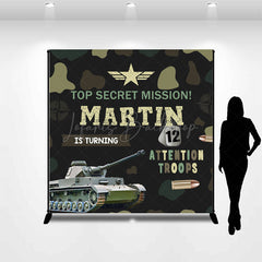 Lofaris Special Forces Tank Custom 12th Birthday Backdrop