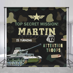 Lofaris Special Forces Tank Custom 12th Birthday Backdrop