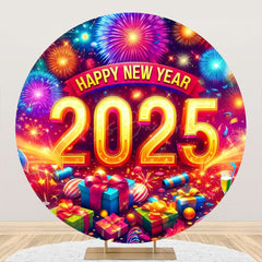 Lofaris Splendour 2025 Happy New Year Party Round Backdrop