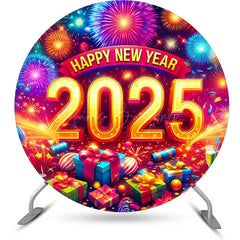 Lofaris Splendour 2025 Happy New Year Party Round Backdrop