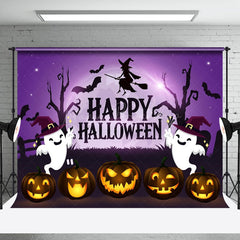 Lofaris Spooky Joyful Halloween Night Ghost Pumpkin Backdrop