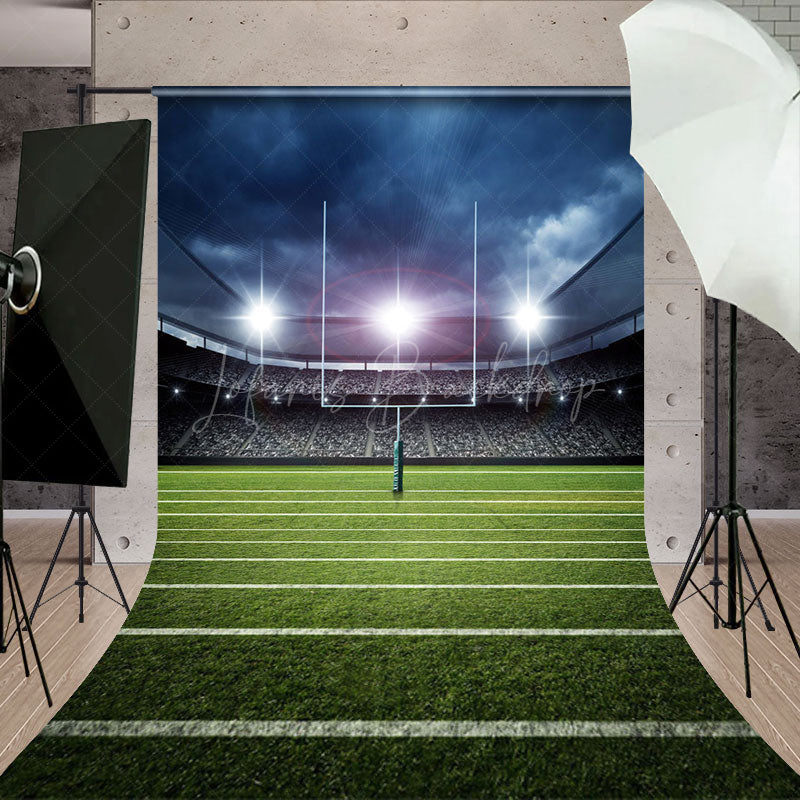 Lofaris Spotlight Green Field Nfl Sports Sweep Backdrop