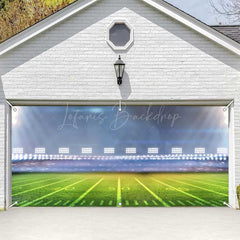 Lofaris Spotlights Football Sport Stadium Garage Door Banner