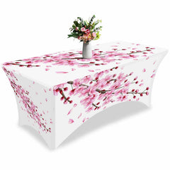 Lofaris Spring Cherry Blossom Tree Branch Stretch Table Cover