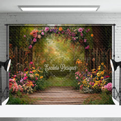 Lofaris Spring Colorful Floral Arch Forest Wedding Backdrop