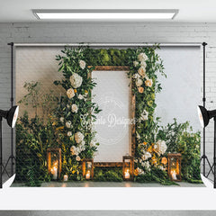 Lofaris Spring Natural Greenery Candlelight Wedding Backdrop