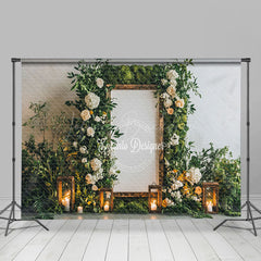 Lofaris Spring Natural Greenery Candlelight Wedding Backdrop