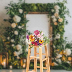 Lofaris Spring Natural Greenery Candlelight Wedding Backdrop