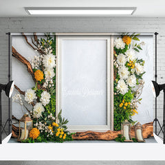 Lofaris Spring Natural Greenery Floral Wedding Photo Backdrop