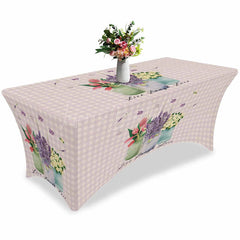 Lofaris Spring Watercolor Blossom Flower Stretch Table Cover