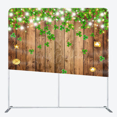 Lofaris St Patrick Clover Wooden Square Double-Sided Backdrop