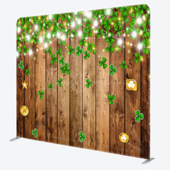 Lofaris St Patrick Clover Wooden Square Double-Sided Backdrop