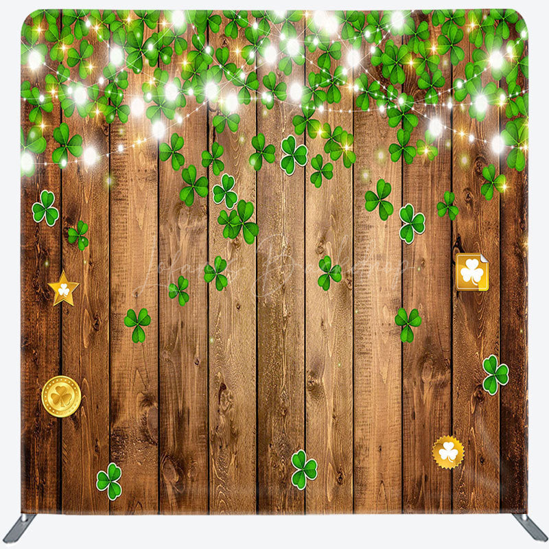 Lofaris St Patrick Clover Wooden Square Double-Sided Backdrop