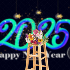 Lofaris Star Ribbons Lantern Fantasy 2025 New Year Backdrop