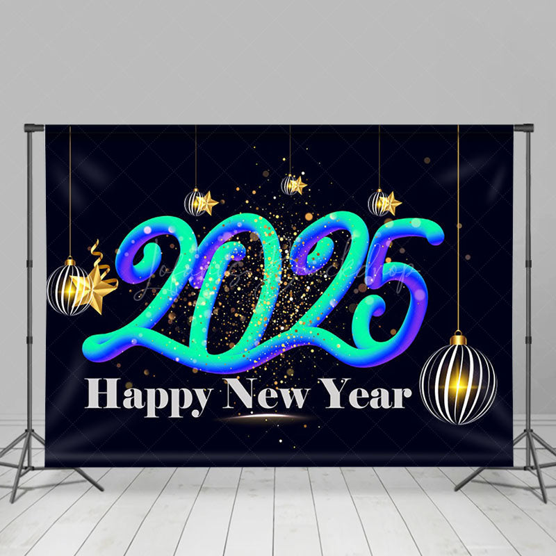 Lofaris Star Ribbons Lantern Fantasy 2025 New Year Backdrop