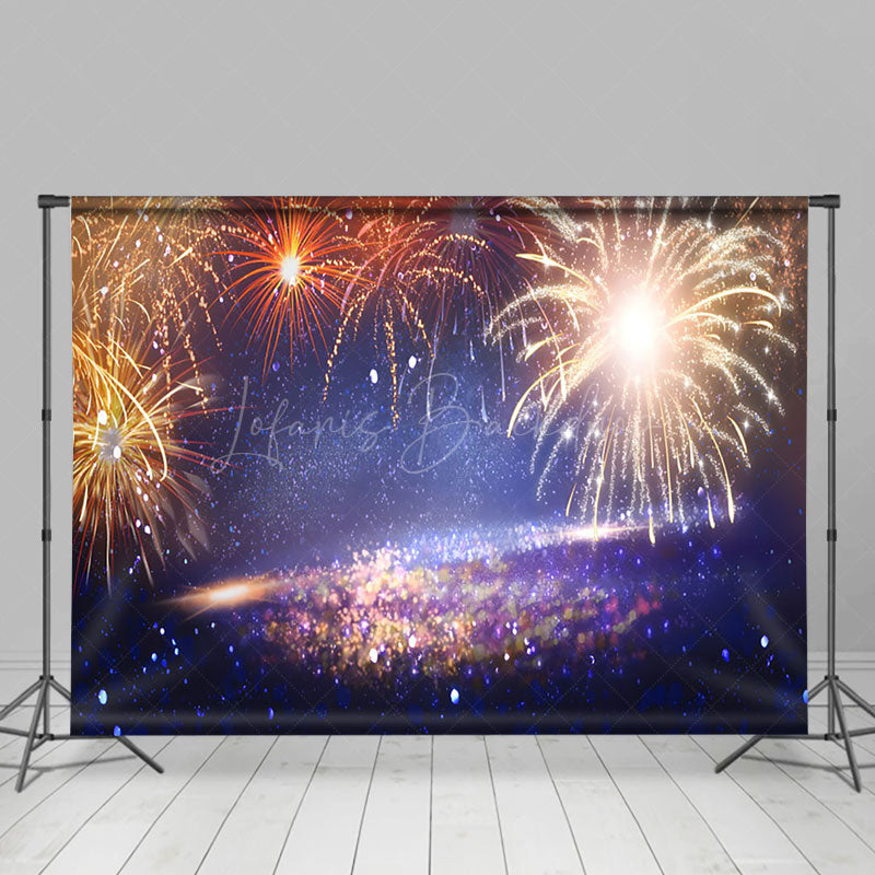 Lofaris Starry Night Sky Sparks Flicker New Year Backdrop