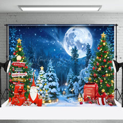 Lofaris Starry Night Snowy Field Mailbox Christmas Backdrop