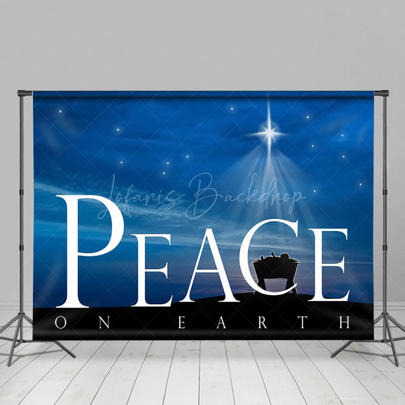 Lofaris Starry Peace On Earth Nativity Christmas Backdrop