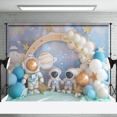 Lofaris Starry Sky Balloons Astronaut Cake Smash Backdrop