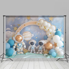 Lofaris Starry Sky Balloons Astronaut Cake Smash Backdrop