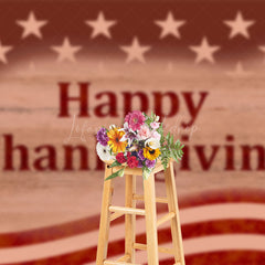 Lofaris Stars Stripe Usa Flag Wood Thanksgiving Day Backdrop