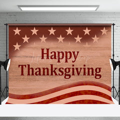 Lofaris Stars Stripe Usa Flag Wood Thanksgiving Day Backdrop