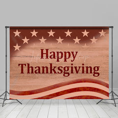 Lofaris Stars Stripe Usa Flag Wood Thanksgiving Day Backdrop