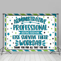 Lofaris Stars Thank You Administrative Professional Backdrop