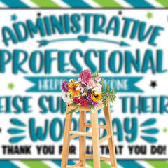 Lofaris Stars Thank You Administrative Professional Backdrop