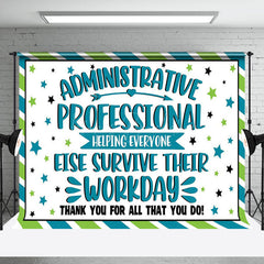 Lofaris Stars Thank You Administrative Professional Backdrop