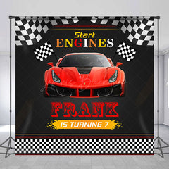 Lofaris Start Engines Racing Custom 7th Birthday Backdrop