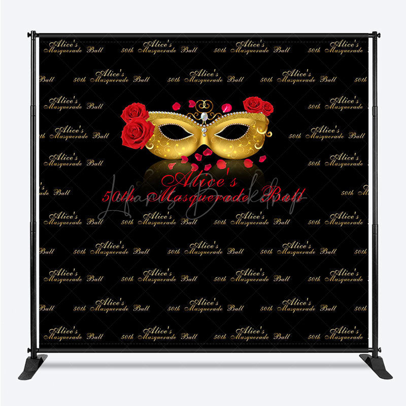 Lofaris Step And Repeat Custom Masquerade Birthday Backdrop