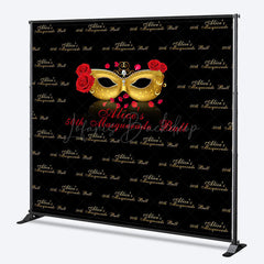 Lofaris Step And Repeat Custom Masquerade Birthday Backdrop