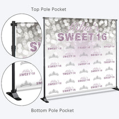 Lofaris Step And Repeat Custom Name Sweet 16 Birthday Backdrop