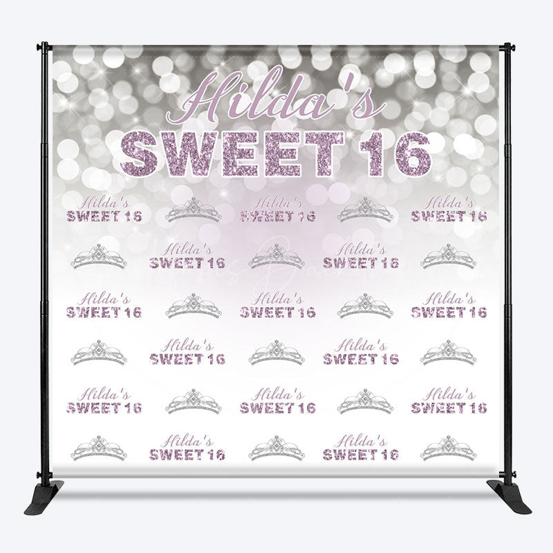 Lofaris Step And Repeat Custom Name Sweet 16 Birthday Backdrop