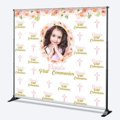 Lofaris Step And Repeat First Communion Custom Photo Backdrop