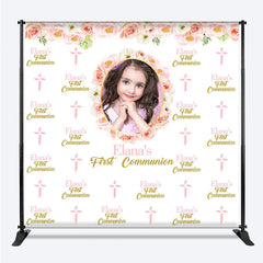 Lofaris Step And Repeat First Communion Custom Photo Backdrop