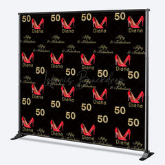 Lofaris Step And Repeat High Heel Custom Woman Birthday Backdrop