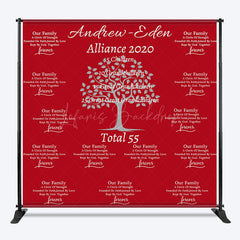 Lofaris Step And Repeat Red Custom Family Reunion Backdrop