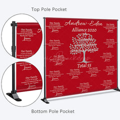 Lofaris Step And Repeat Red Custom Family Reunion Backdrop