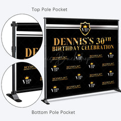 Lofaris Step And Repeat Vip Custom Name 30th Birthday Backdrop