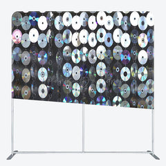 Lofaris Strung Disc Ornaments Musical Party Square Backdrop