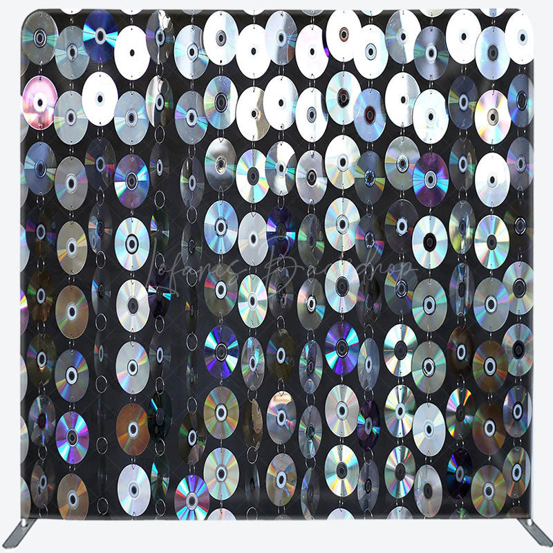 Lofaris Strung Disc Ornaments Musical Party Square Backdrop