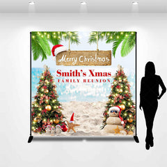 Lofaris Summer Christmas Custom Name Family Reunion Backdrop